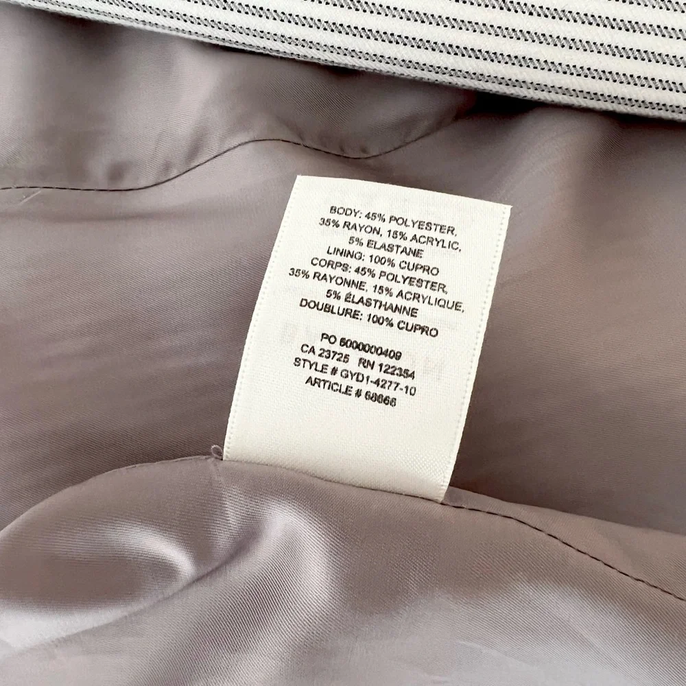 Aritzia Babaton Atelier Samuel Check Blazer | Size 4 | Espace/Grey Stripe - Picture 15 of 15